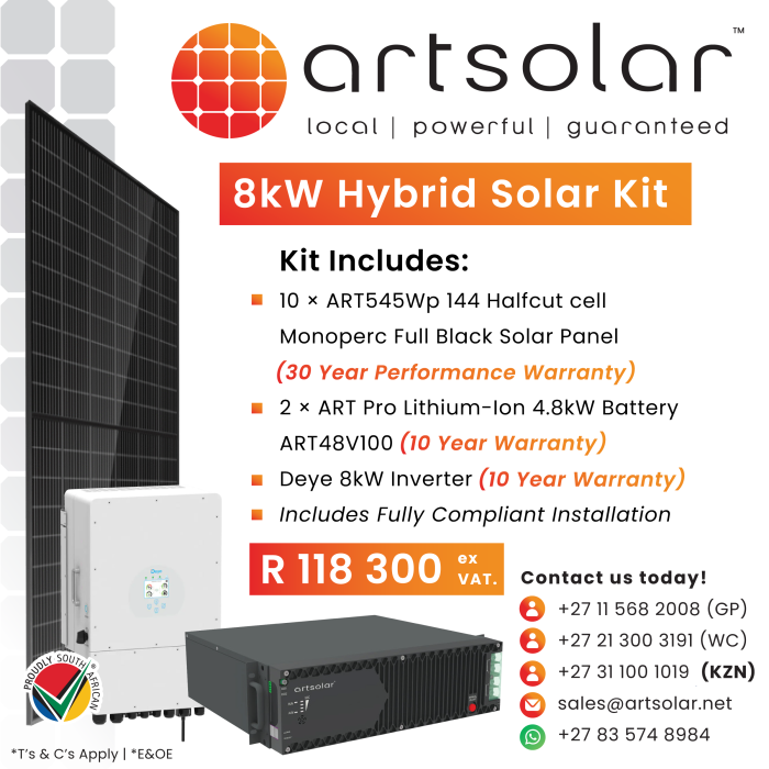 8kW Hybrid Solar kit